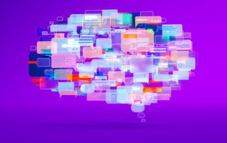 Cartoon brain held together by boxes