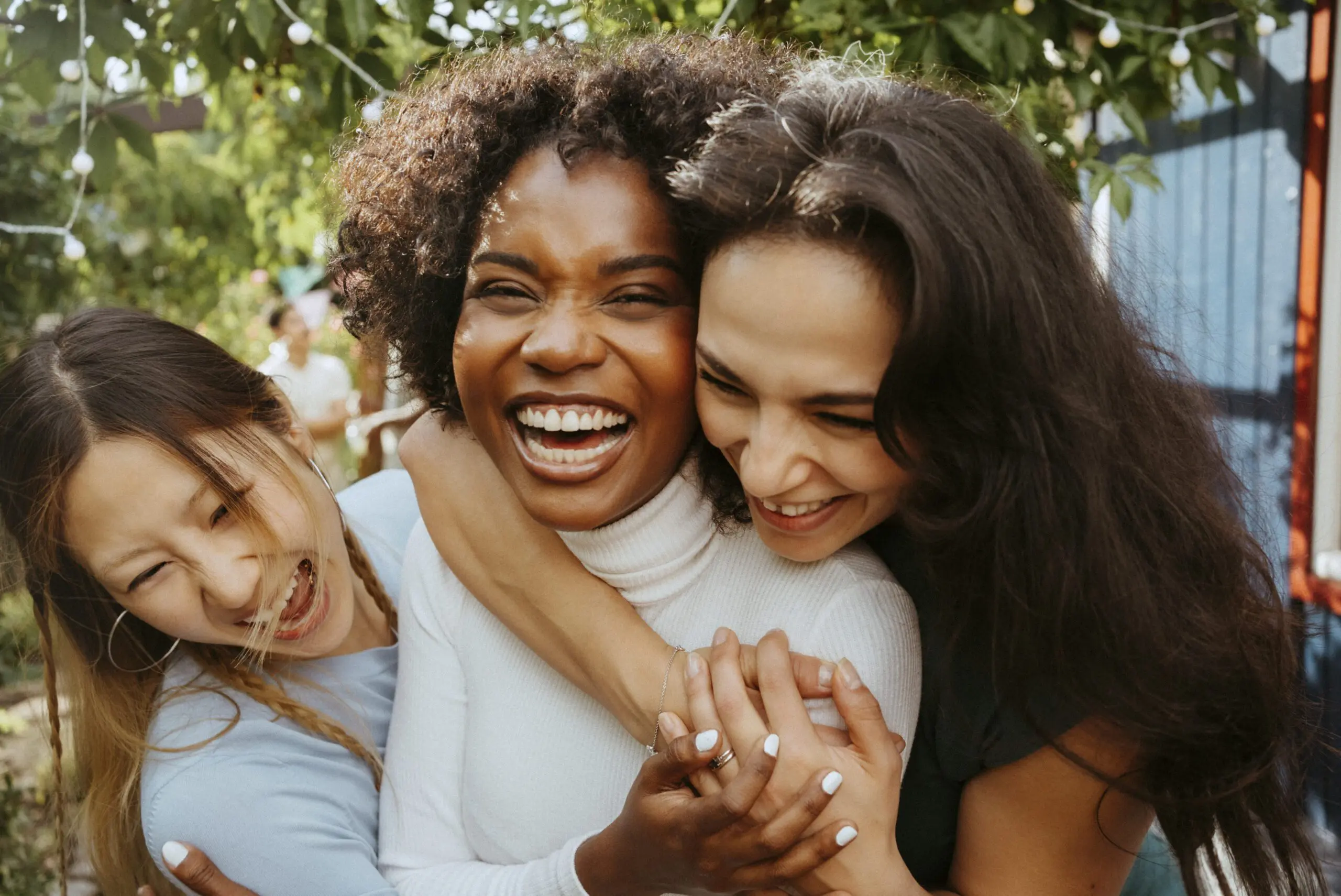 women embracing each other